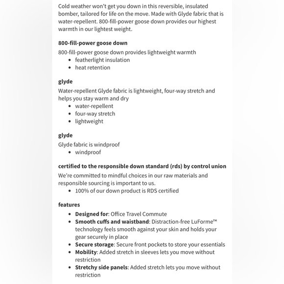 Lululemon Down And Around Reversible Bomber Size 2 - Picture 13 of 14